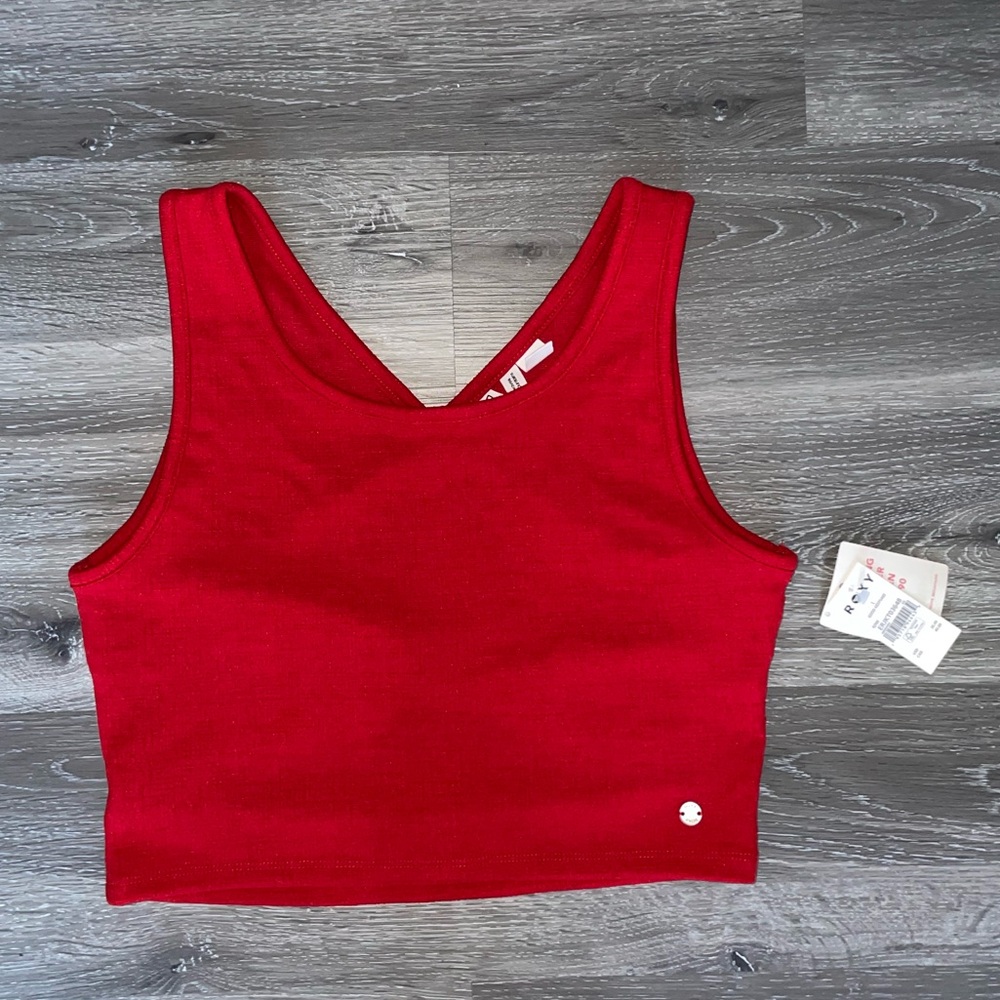 Roxy Red Cropped Tank Top